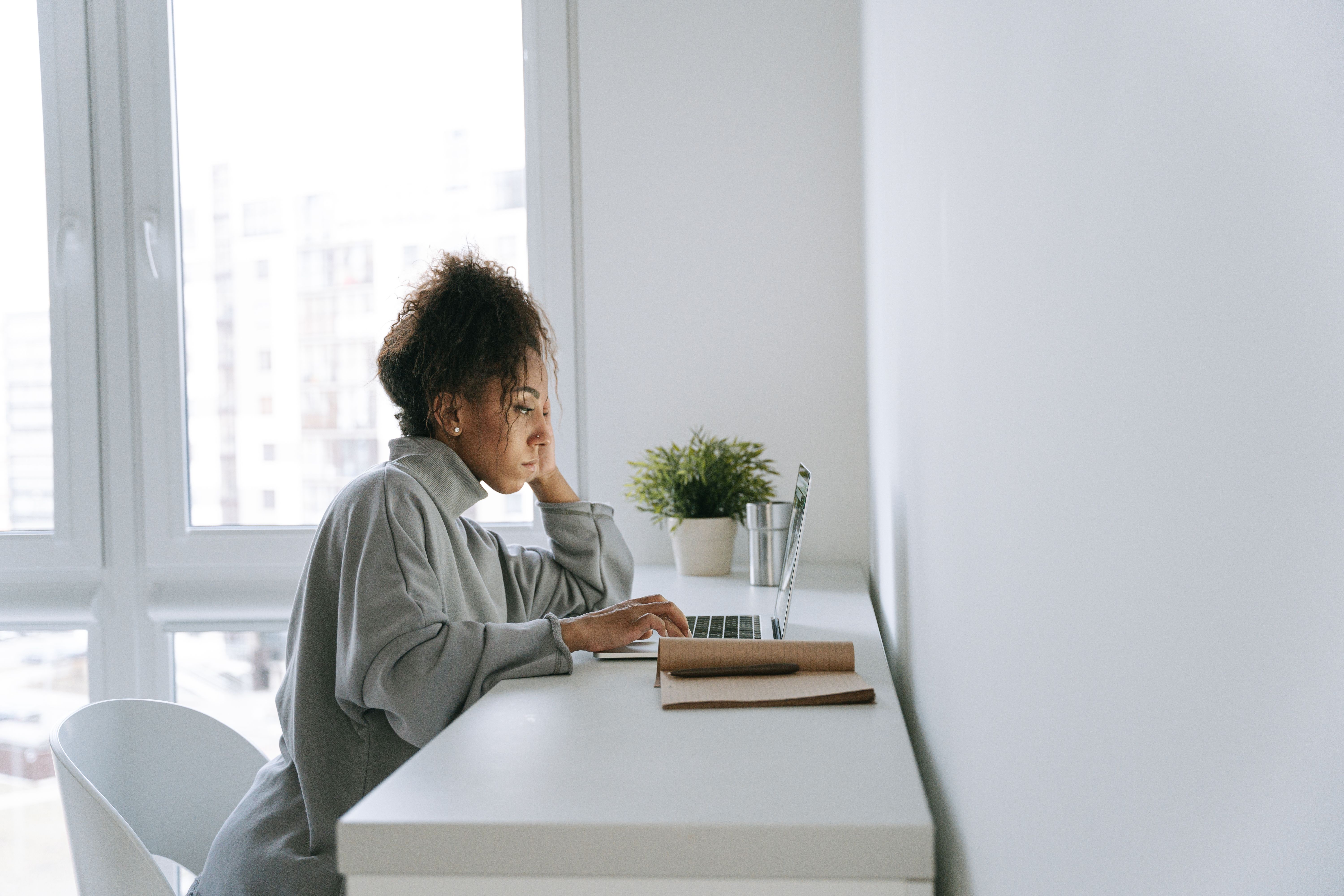 Modern workspace while developing digital software solutions